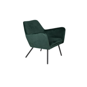 Fauteuil Lounge Bon Velours Vert