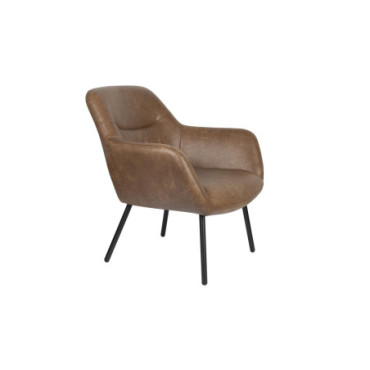 Fauteuil Lounge Dude Vintage Marron