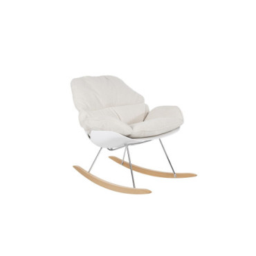 Fauteuil Lounge Rocky Off White Teddy