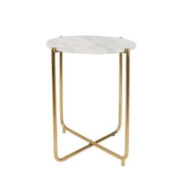 Table d'appoint Timpa en marbre blanc