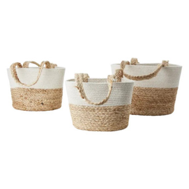 Sac lot de 3 Nature/blanc Collect