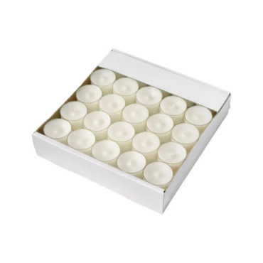 Bougie chauffe-plat 50-pièces Blanc Tea Lights