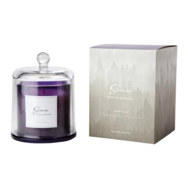 Bougie parfumée avec cloche Green tea & hyacinth Violet Sense