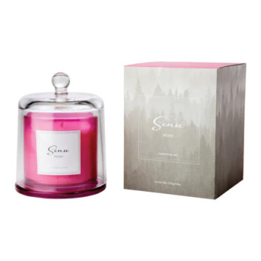 Bougie parfumée avec cloche Peony Rose vif Sense