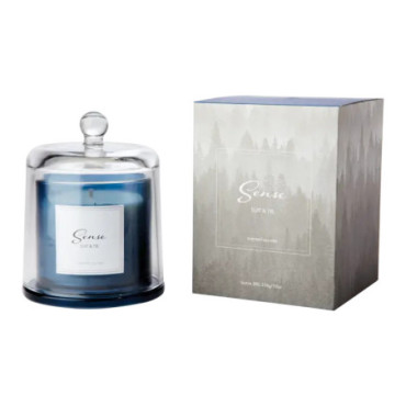 Bougie parfumée avec cloche Suit & tie Bleu foncé Sense