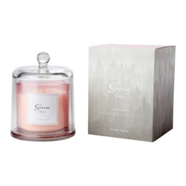 Bougie parfumée avec cloche Vanilla Rose Clair Sense