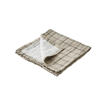 Serviette de table Beige noir Elsa