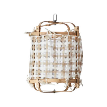 Tissu de lampe XS Beige blanc Shade Siv