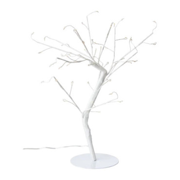 Arbre avec guirlande lumineuse LED 48 ampoules Blanc Glow