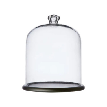 Cloche sur socle L Clair noir Bella