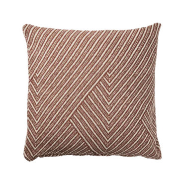 Housse de coussin Brun rouille ivoire Anna