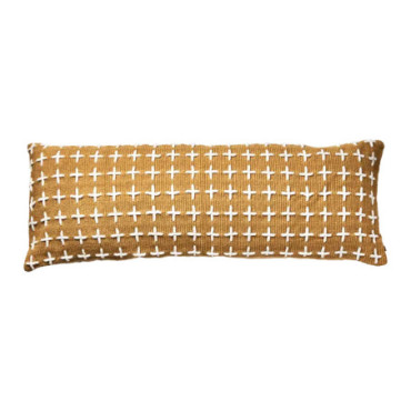 Housse de coussin Moutarde blanc Maja