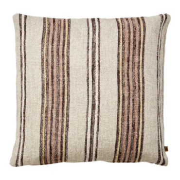 Housse de coussin Nature marron rose jaune Hilda