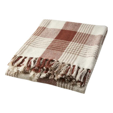 Plaid Rouille beige ivoire Anna