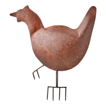 Poule à piquer bombée Rouille Bodil