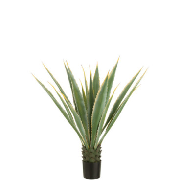 Agave Jaune Pot Bord Artificiel Vert