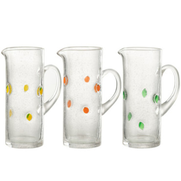 Carafe Agrumes Verre Mix x3