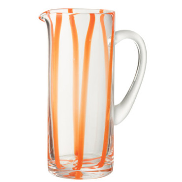 Carafe Rayures Transparent / Orange