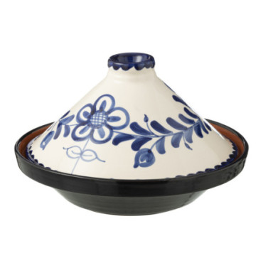 Tajine Granada Céramique Blanc / Bleu Cobalt