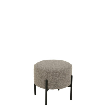 Tabouret Contreplaque / Polyester Gris / Noir