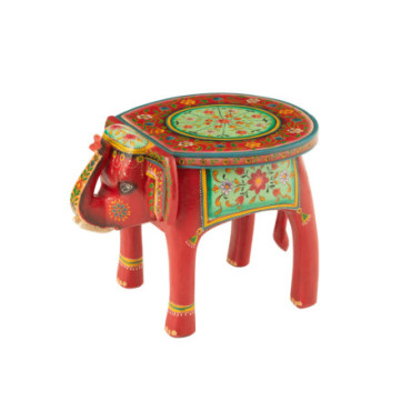 Tabouret Elephant Mumbai Bois De Manguier Mix