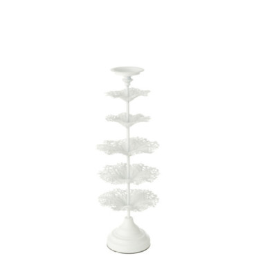 Photophore Arbre Metal Blanc Petit