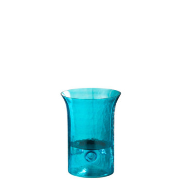 Photophore Tarifa Etroit Verre Azur Extra Petit