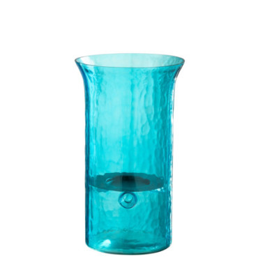 Photophore Tarifa Etroit Verre Azur Grand