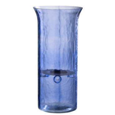 Photophore Tarifa Etroit Verre Bleu Extra Grand