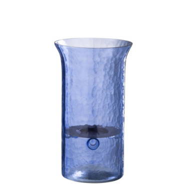 Photophore Tarifa Etroit Verre Bleu Grand