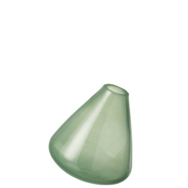 Vase Topaz Verre Vert Fonce