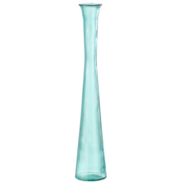 Vase Tube Glass Aqua