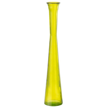 Vase Tube Glass Yellow