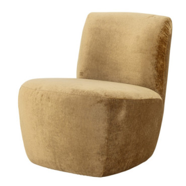 Fauteuil de salon Almonde Marron Polyester