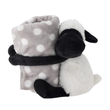 Jouet en Peluche avec couverture Dolly Blanc Polyester