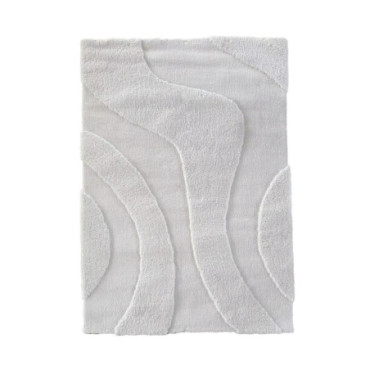 Tapis Ondulation blanc 140X200cm