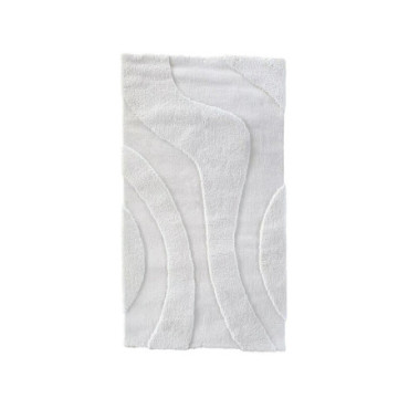 Tapis Ondulation blanc 70X150cm