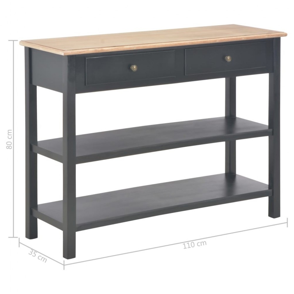 Buffet Noir en bois 110x35x80cm | Achat sur Plante Ta Deco