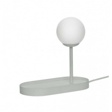 Lampe De Bureau Avec Support Ovale En Métal Gris