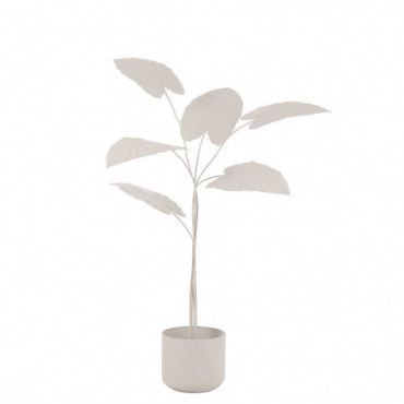 Decoration Plante Metal Blanc Petite Taille