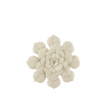 Deco Murale Fleurs En Metal Blanc Petite Taille