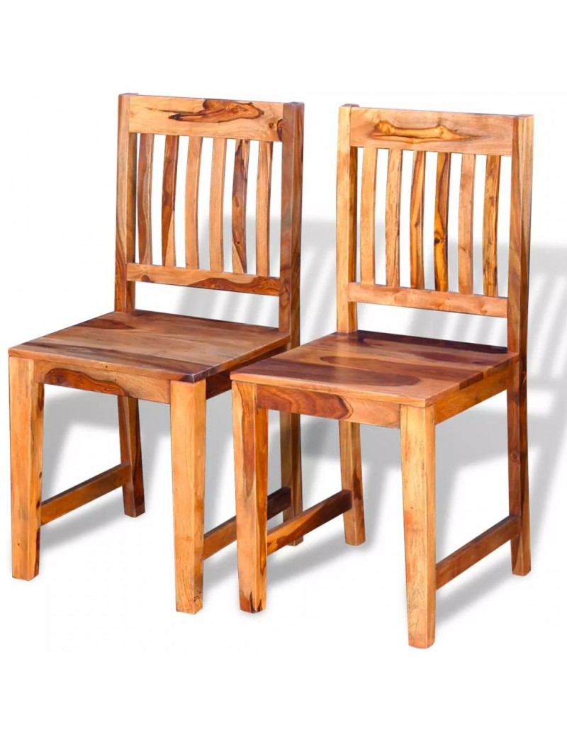 Chaise de table x2 en bois massif de sesham  Achat sur Plante Ta Deco