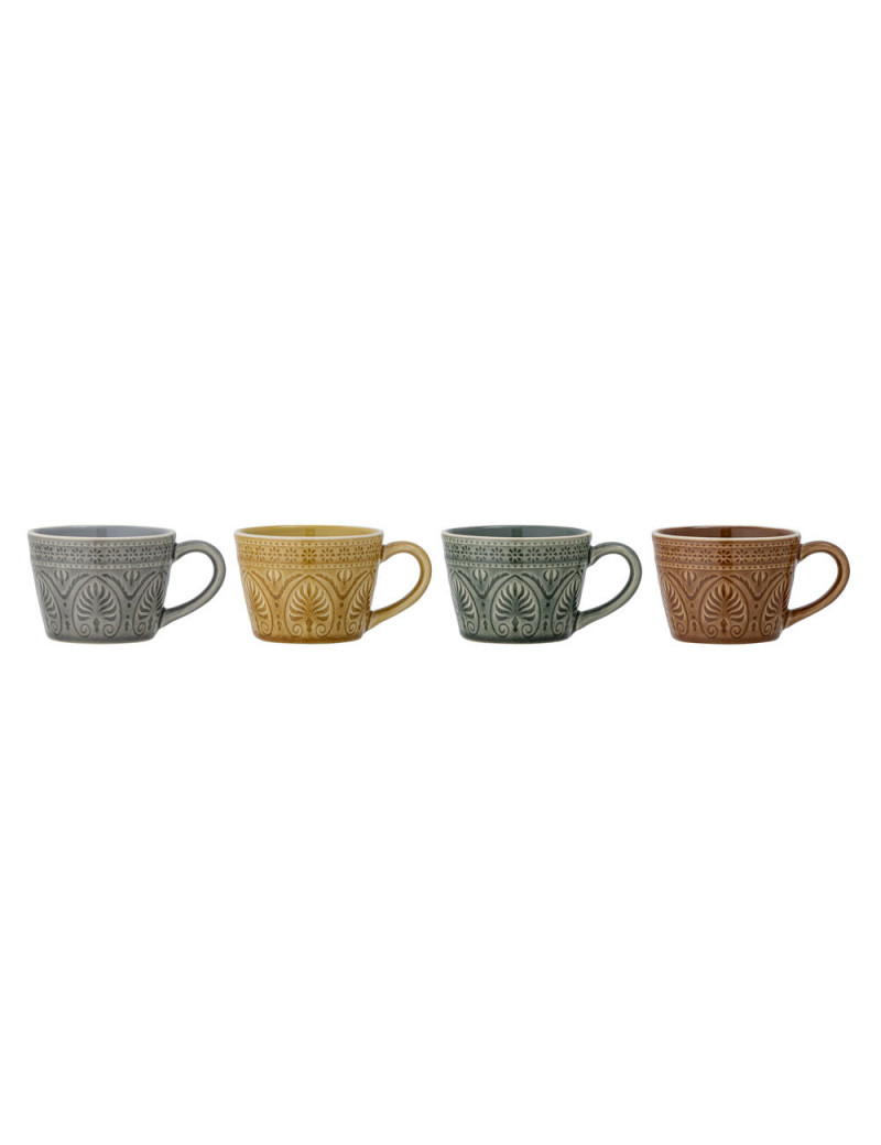 Les tasses à thé joie colorée Ensemble de 4